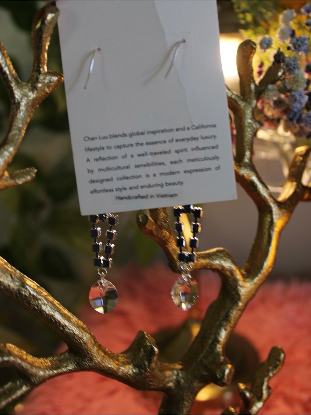 Chan Luu Silver Crystal Chandelier Drop Earrings - Picture 5 of 8